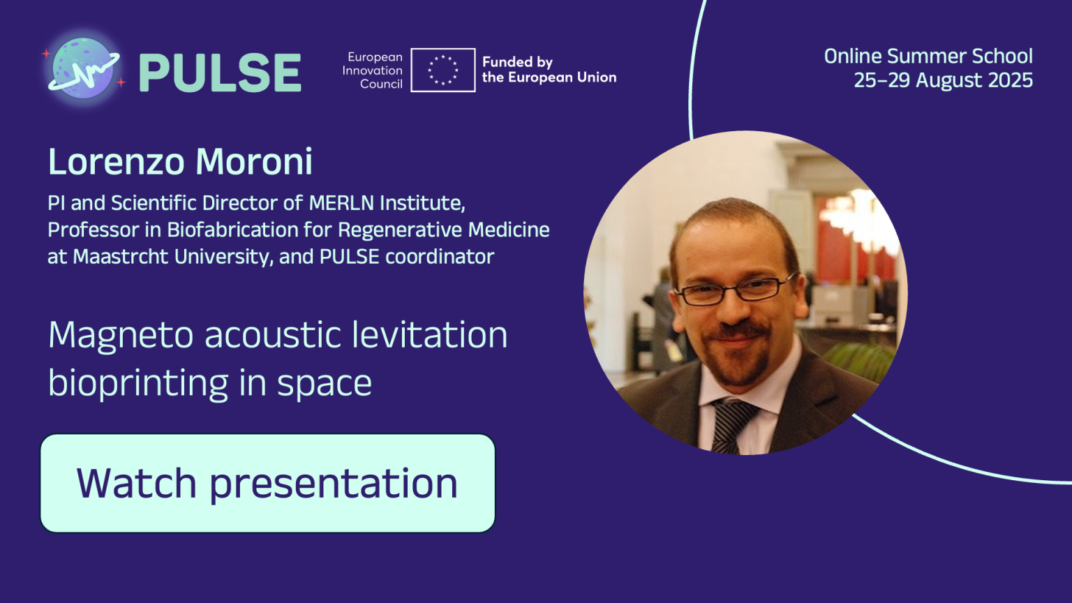 Lorenzo Moroni – Online Summer School recording